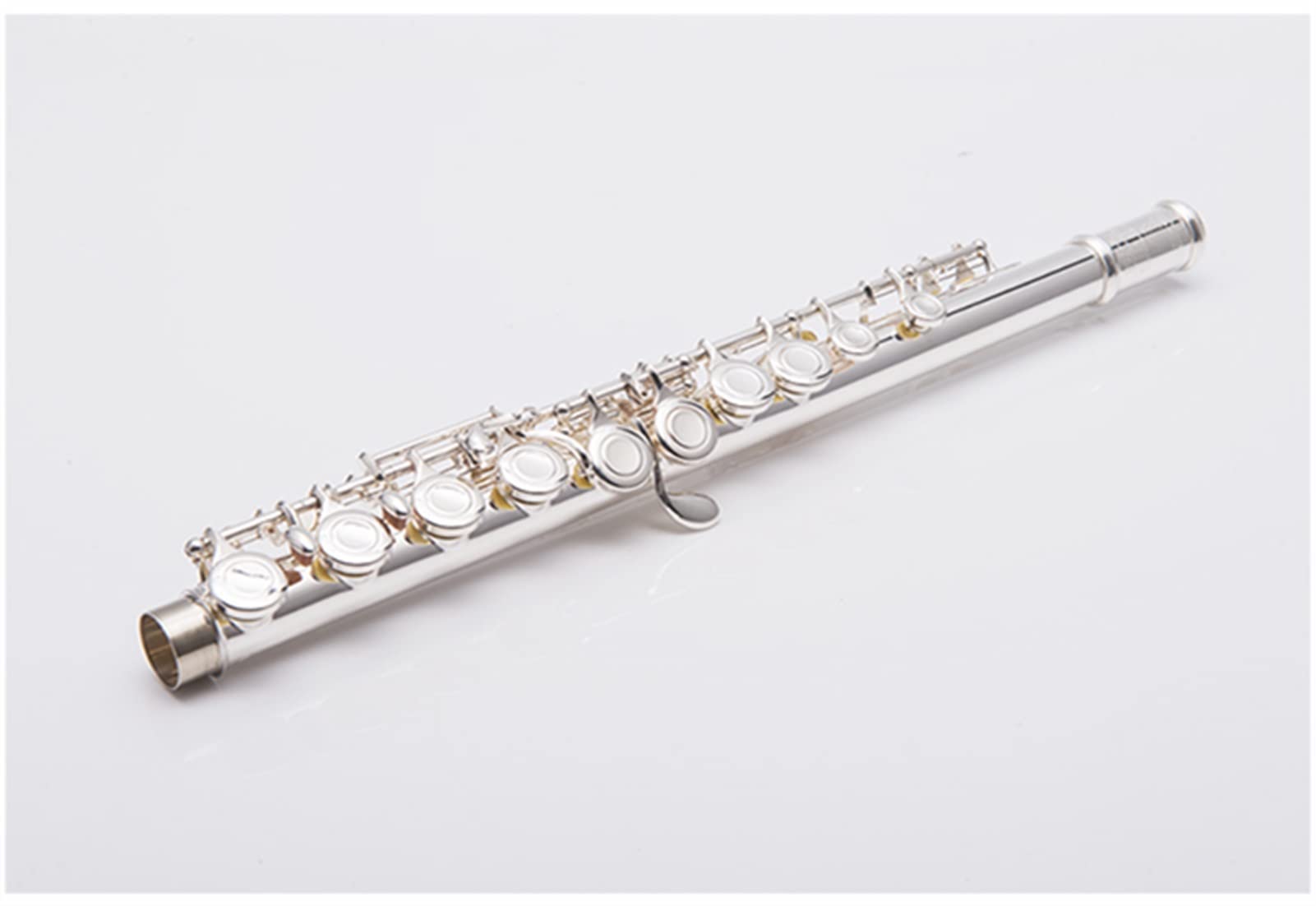 ZUZU Abrir/Cerrar Holón C Flautas 16 Llaves Plateado Plateado Flauta Conjunto De Instrumentos Musicales con Estuche De Flauta Herramienta De Limpieza Kit Flauta