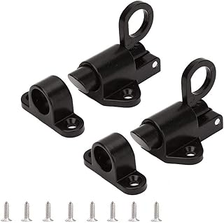 2 Pack Self-Closing Latch - Spring Door Lock - Door Latch - Security Automatic Window Gate Lock - Spring Load Bolt Latch (Black)