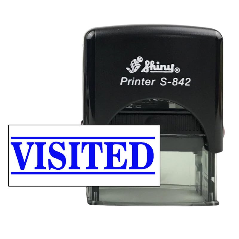 Stampcrafters Carimbo de escritório brilhante S-842 com autotinta para visitas, recarregável.