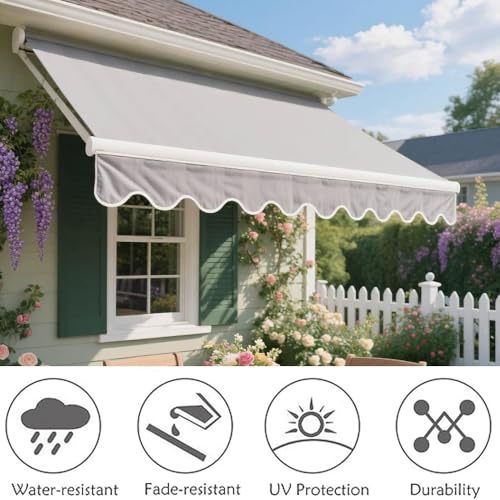 Toile de rechange rétractable imperméable patio store extérieur 4x3m