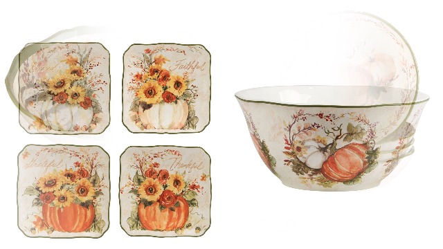 Amazon.com | Harvest Morning Ceramic Pumpkin Tureen with Ladle – A