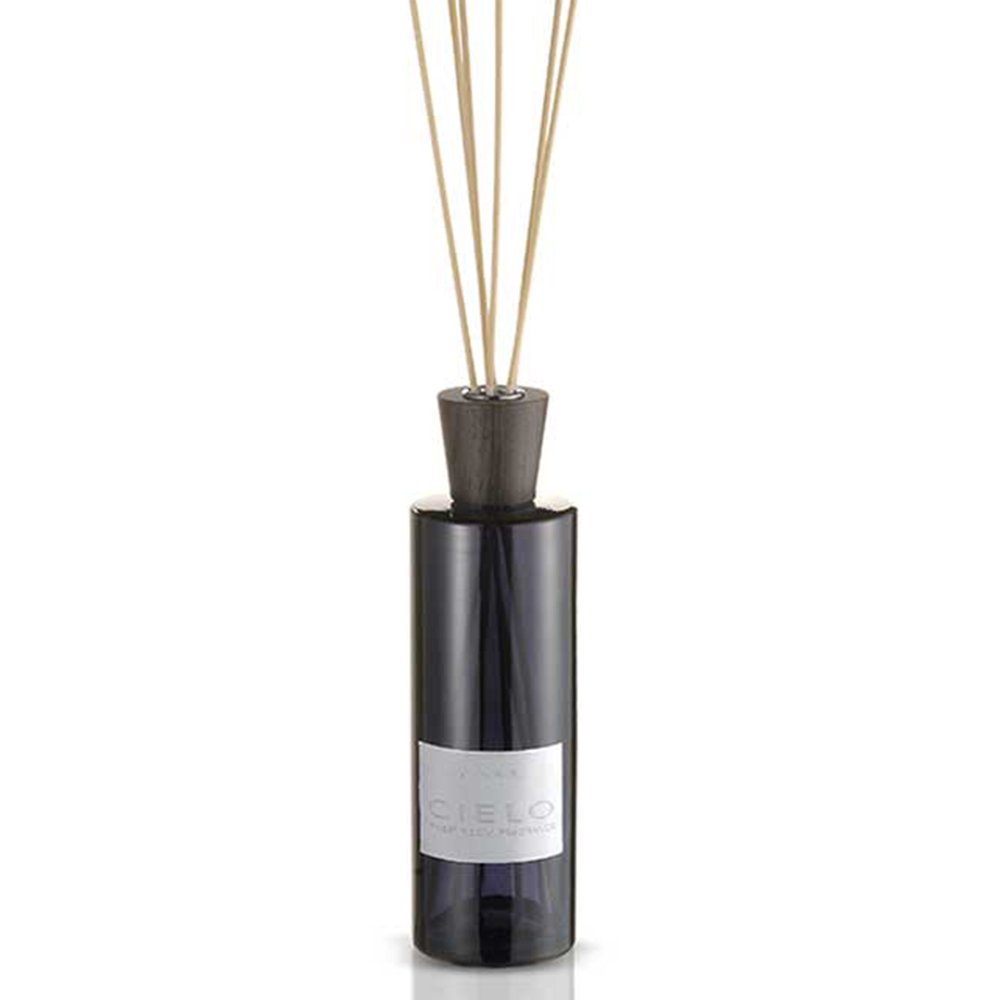 LINARI Cielo Reed Diffuser 500ml - Luxus-Raumduft bis 6 Monate haltbar | Von Top-Parfümeuren designt: Zitrus-aromatischer Duft mit Bergamotte, Jasmin & Amber. Edler Flakon, nachhaltig nachfüllbar.