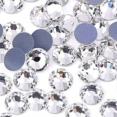 MISDONR 1440 Pieces Clear Crystal Hotfix Rhinestones SS20/5mm Flatback Rhinestones for Clothes Shoes Crafts Cover