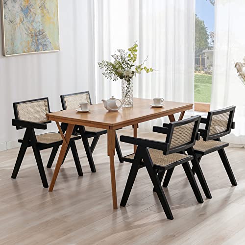 Black-Rattan-Dining-Chairs-Set-of-4-Accent-Wicker-Dining-Chair-with-Cane-Back-Mid-Century-Modern-Rattan-Armchair-Comfy-Side-Chair-for-KitchenDining-RoomLiving-Room 51powqzuuzL