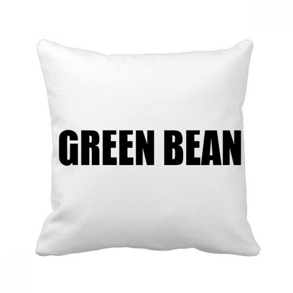 Coussin haricots verts oreiller carré 40x40cm multicolore décoratif de salon