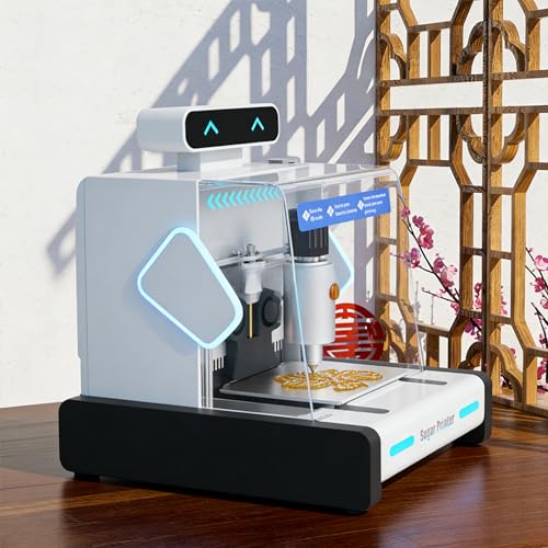 Impresora comercial de dulces 3D – Impresora profesional de azúcar comestible con sistema de múltiples boquillas para panaderías y pastelerías, impresora de alimentos controlada por IA para