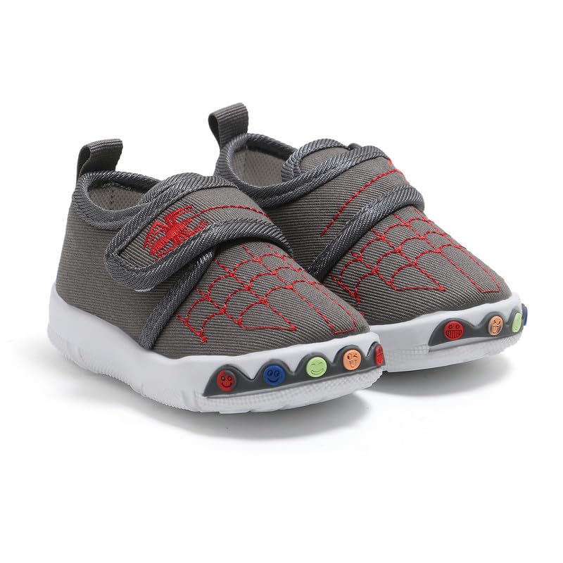 Richmen Chu Chu Music Sound Shoes for Kids Baby Anti Skid Velcro Strap First Walking Shoe Botties Girls Boys Winter Slip on Canvas (Grey, 3-6M) (B0D9QRG7DJ) Amazon Price History, Amazon Price Tracker