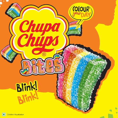 Image of Chupa Chups Sour Bites Tub, Mix Fruit Flavour Soft candy, 154gm