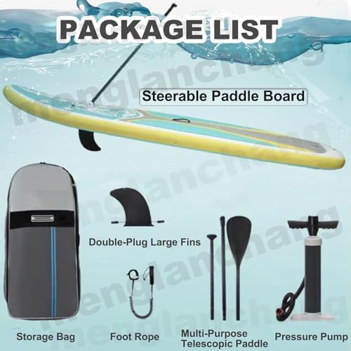 Menglanchang 2-in-1 Inflatable Paddleboard with Pump & 500W Electric Scooter - 3.15m Anti-Slip Yoga Deck for Youth & Adults - Ultimate Water Fun Experience!