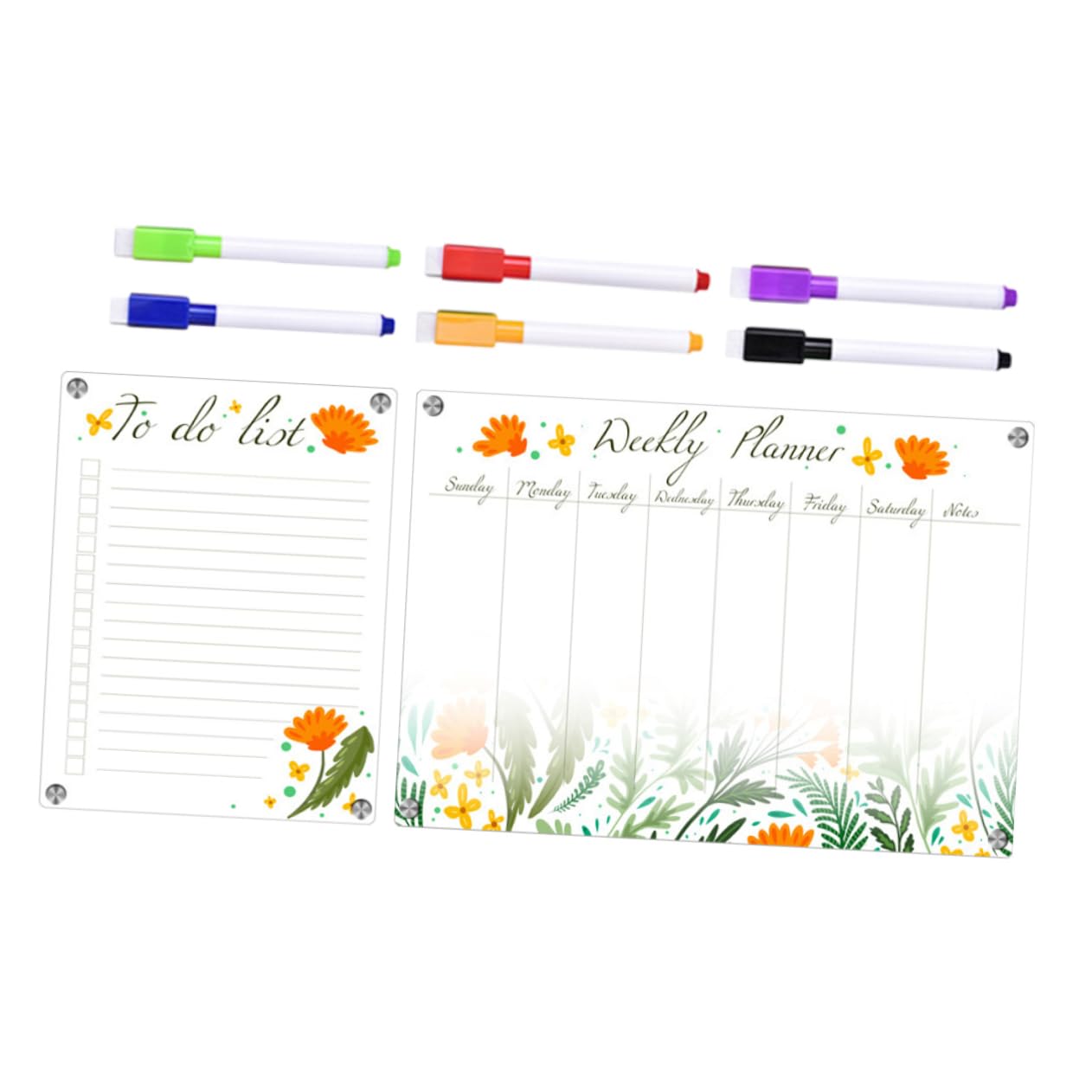 Magnetischer Kühlschrankkalender aus Acryl, Transparent, 8 Stück