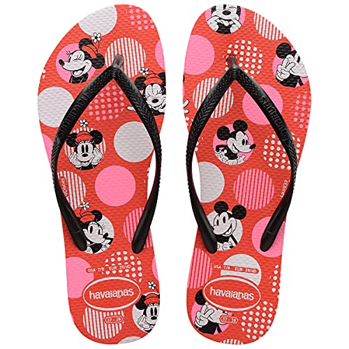 Havaianas - Slim Disney Stylish, Chanclas Cómodas, Ligeras y Estilosas, Diseños de Disney, Tiras Finas y Suela Antideslizante, Mujer