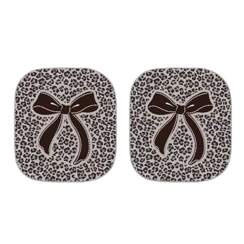 Image of Camo Bow Car Windshield Sun Shade 2pcs Folding Car Front Window Sunshade Auto Shade for Windshield Visor Blocks UV Rays Car Accessories Universal Fit Most Cars Women Men