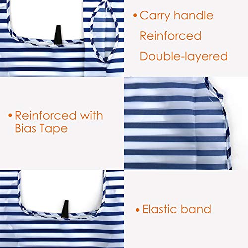 Image of BeeGreen Rolled Up Grocery Bags Reusable Shopping Bags Foldable for Groceries