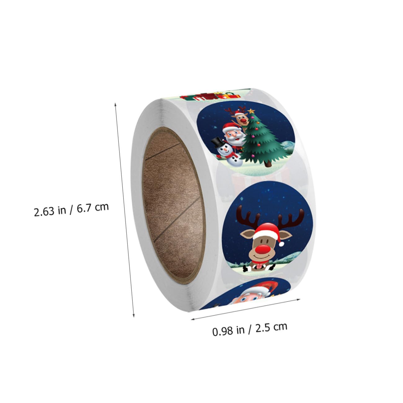 Tofficu 12rotoli Adesivi Natalizi Autoadesivi Stickers Per Decorazioni Biglietti e Pacchetti Per e Celebrazioni
