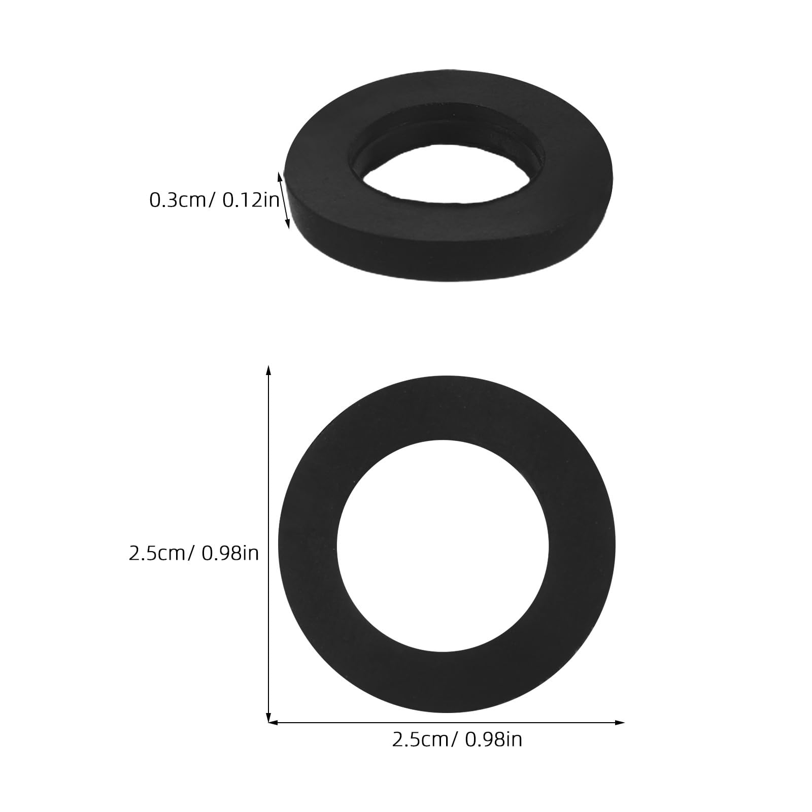 500 juntas de goma de repuesto: arandelas de goma para grifo de 3/4'' para cabezal de ducha y lavabo, arandelas para manguera de ducha y juntas de sellado para tuberías.