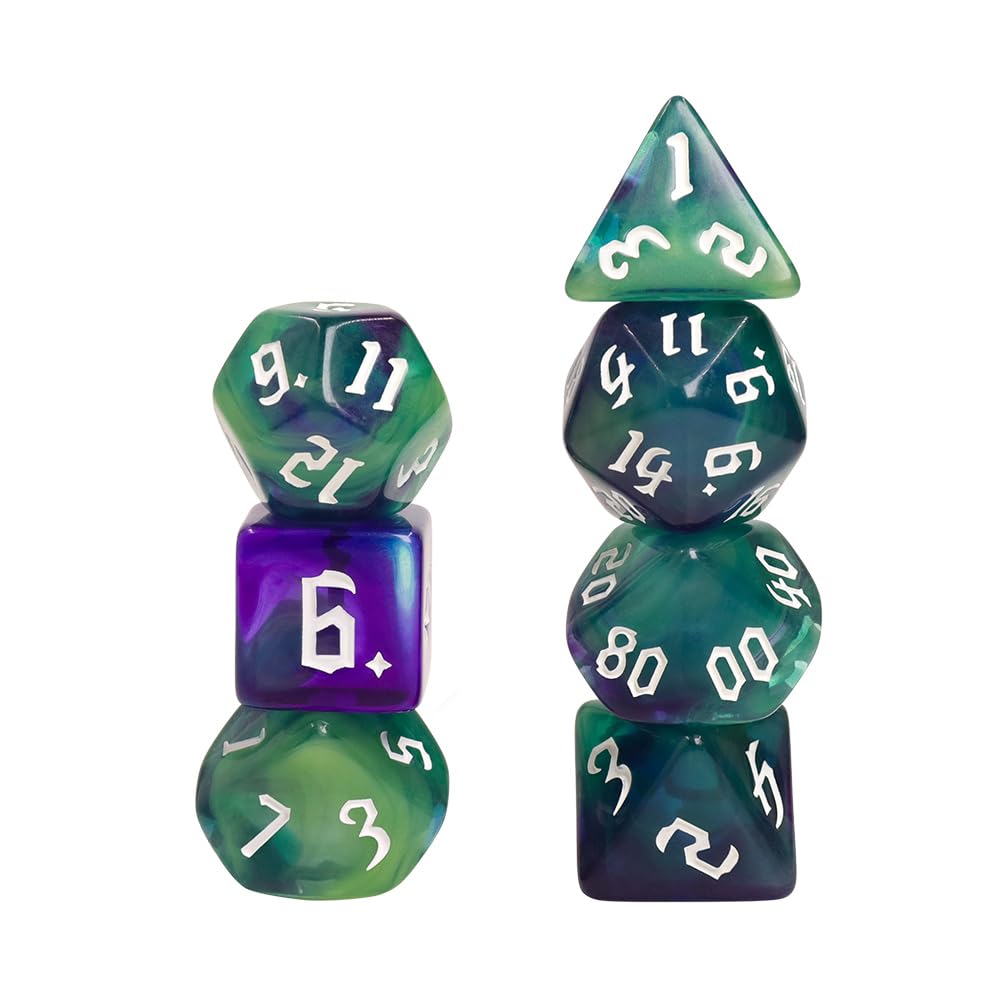 Epic Forge-Set of 7 dices-Green Goblins