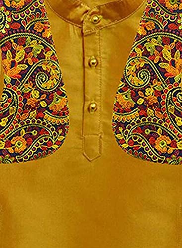 Image of A.T.U.N. All Things Uber Nice) Polyester All Things Uber Nice Boy's Regular Kurta Pyjama Jacket Set