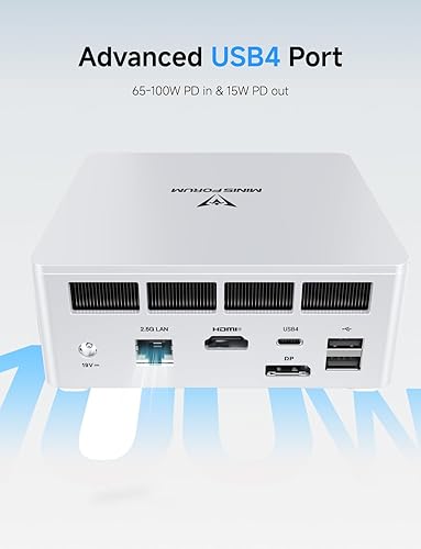 Vista 12 de MINISFORUM HX99G Mini PC AMD Ryzen 9 6900HX Micro Computer, 2X HDMI y 2X USB4 Quad Salidas, DDR5 32GB RAM+1TB PCIe SSD, 2.5Gbps LAN, AMD Radeon RX