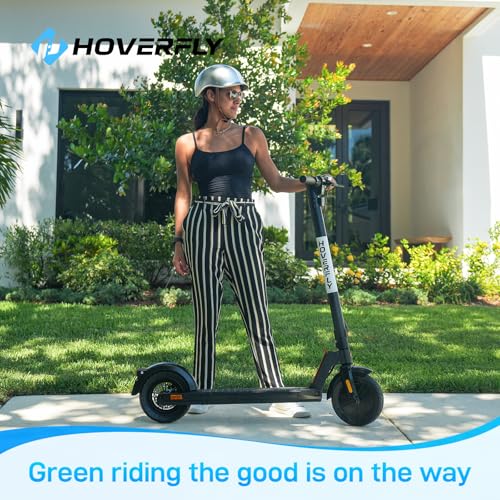 Image of HOVERFLY Electric Scooter for Adults, Max 10 /18 /25Miles&15.5 /20Mph Speed | 250 /500W Motor, 8.5 inch /10 inch Solid Tire, Big LCD Display with Cruise Control, Max Load 220lbs, Foldable Escooter for Commute