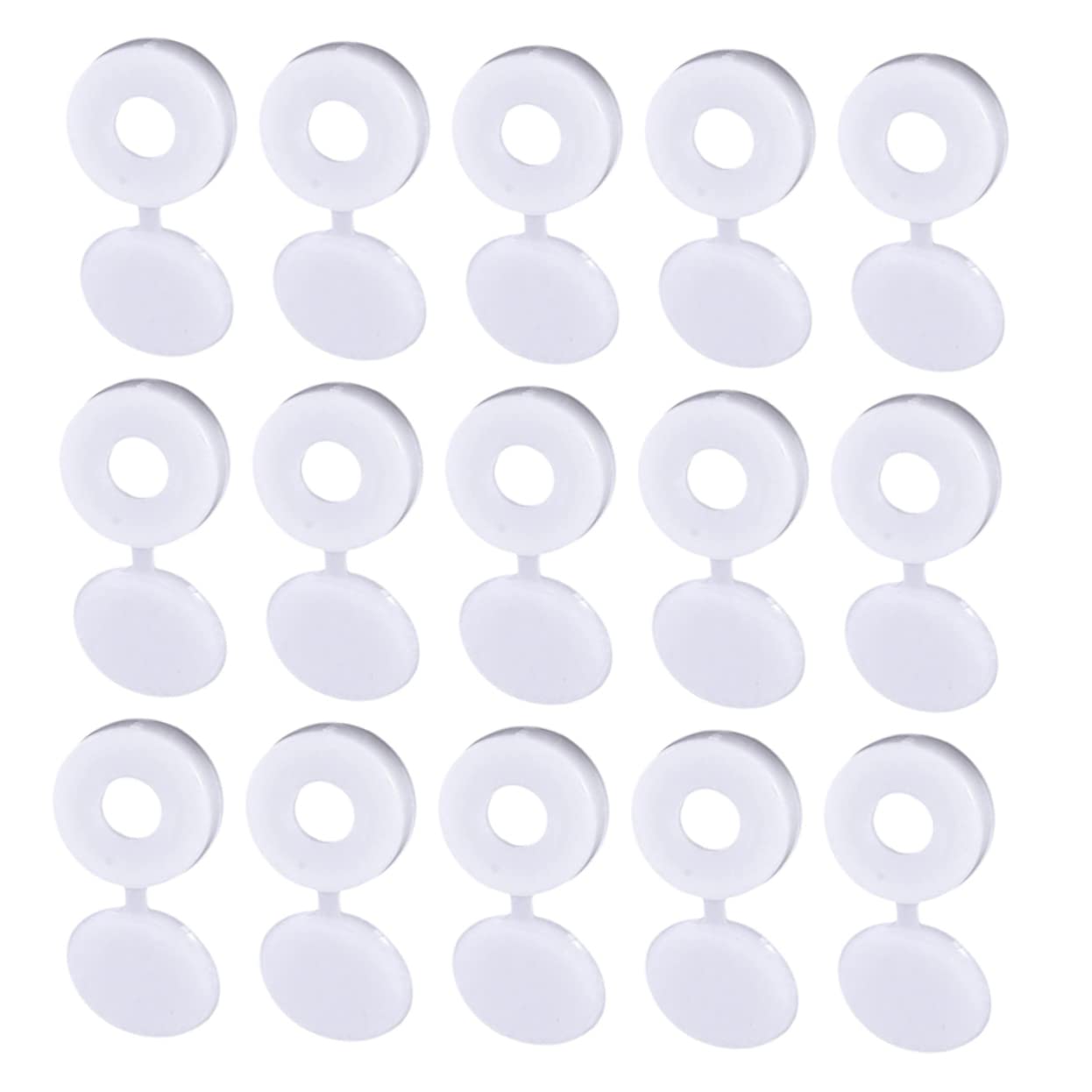 SOLUSTRE 100pcs White Screw Caps Shutter Screw Covers White Covers Toilet Bolt Decorative