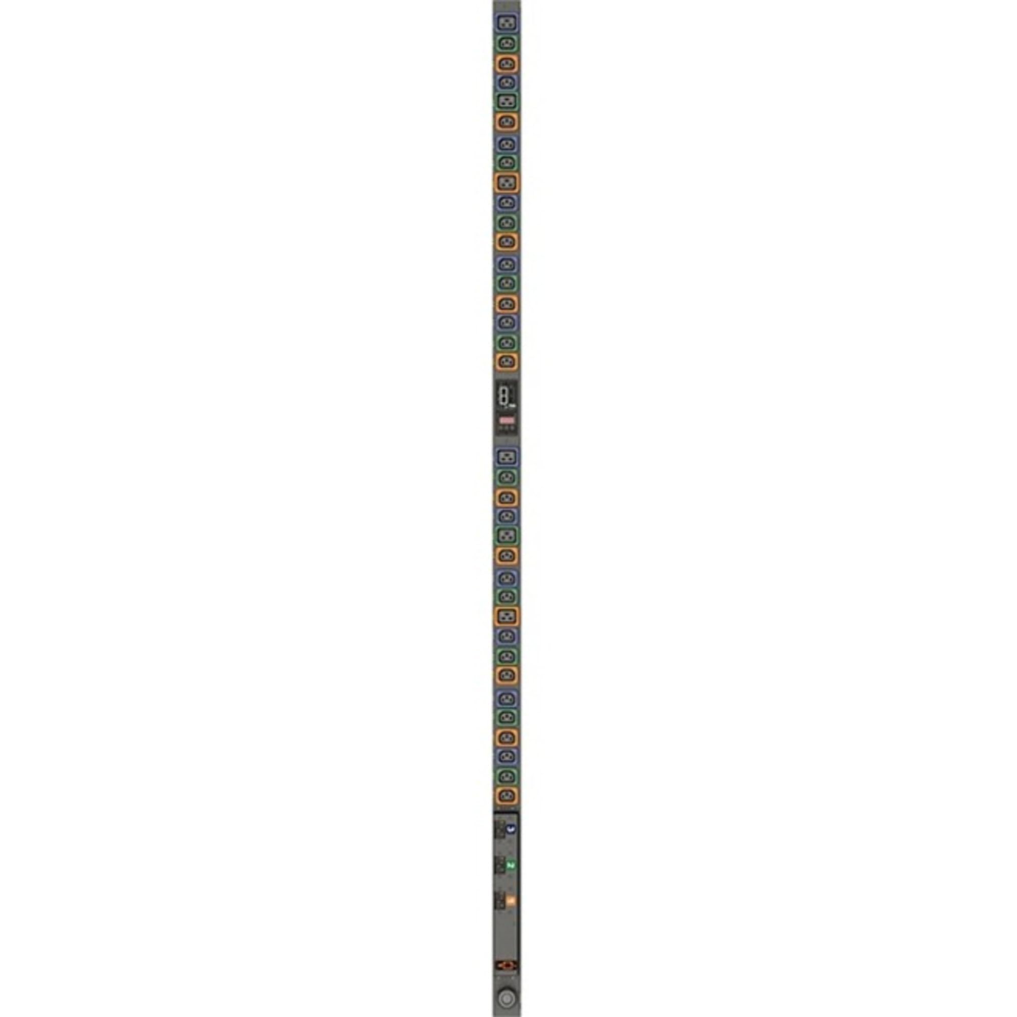 Vertiv Geist Switched Vertical PDU with 30 Locking IEC C13 & 6 Locking IEC C19 Outlets, 30A, 208V Delta, 8.6 kW (VP5665V)