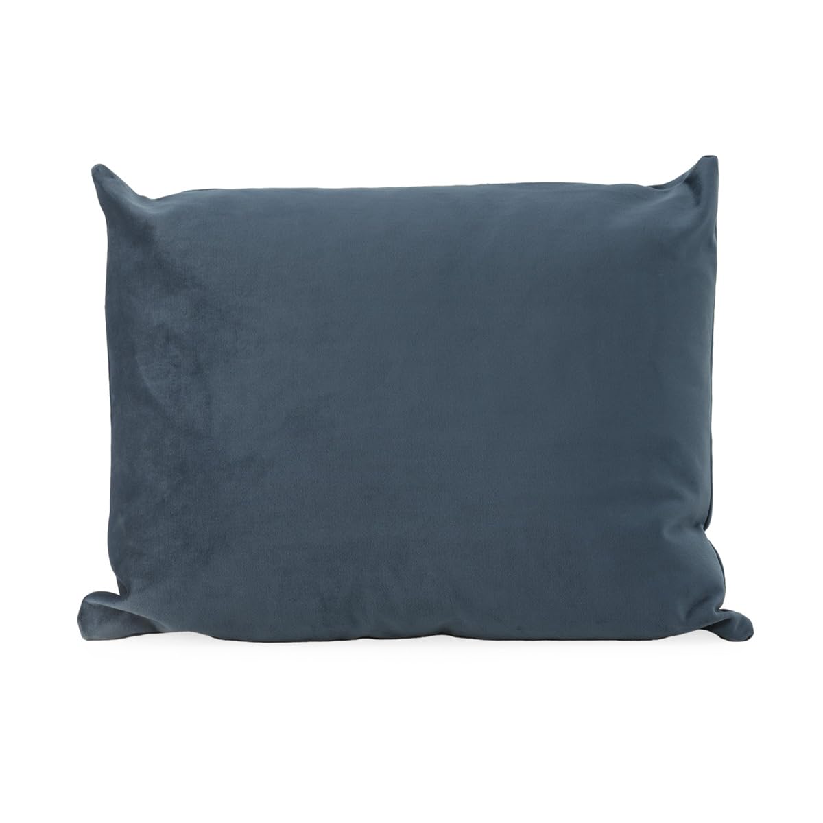 Coussin bleu canard 50x40 cm en velours doux pour décoration de canapé salon