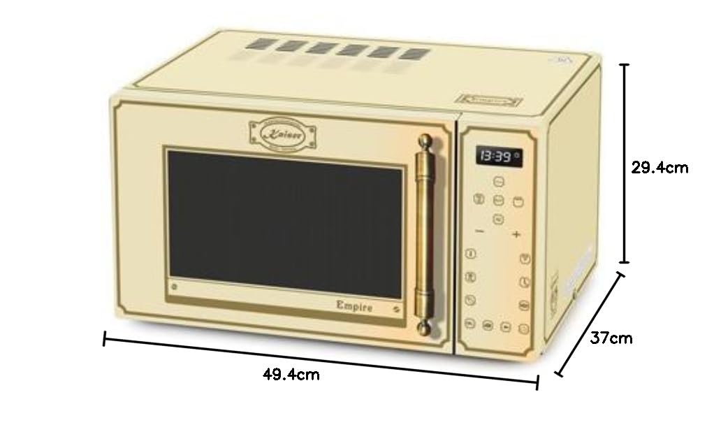 Kaiser Empire très exclusive micro-ondes/capacité 25 l/avec grill et Air Chaud/1000 W/barbecue/ 2300 W Air chaud/Full touchcontrol Contrôle/Poignée de porte en métal bronze/21 fonctions/