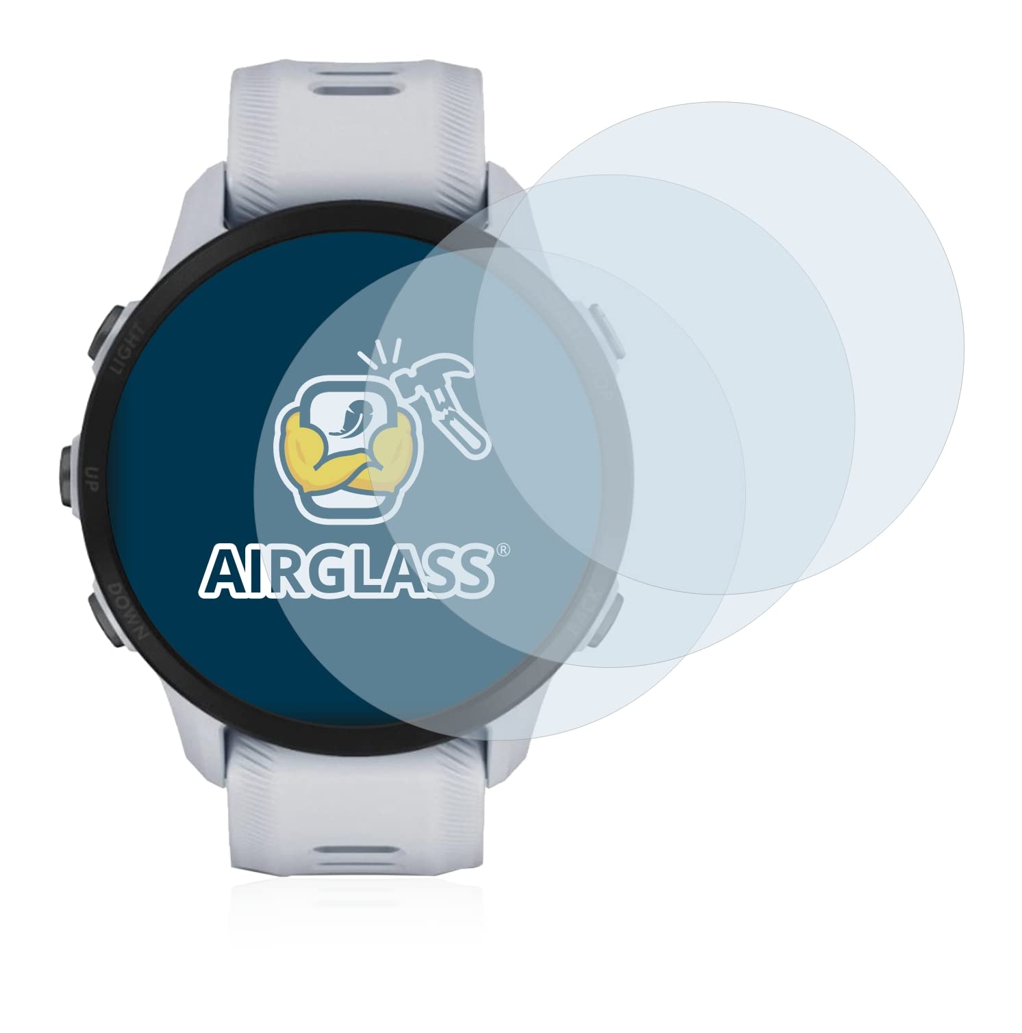 brotect Glass Screen Protector Film Compatible with Garmin Forerunner 955 Solar / 955 (3 Pack) - Glass-Foil Protection [Scratch Resistant]