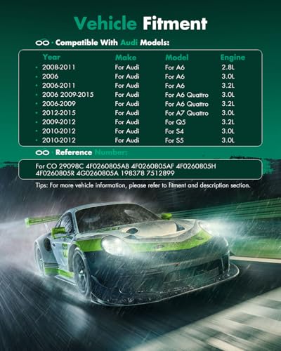 Image of SCITOO AC Compressor fit for Audi A6 2.8L 2008-2011 | Fast Cooling, Ultra Low Noise (≤72 dB)Air Conditioner Compressor with Clutch, Easy Installation, 4F0260805AB 4F0260805AF