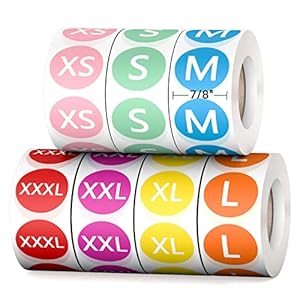 3500 PCS Clothing Size Stickers Lab...
