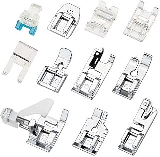 11Pcs Presser Feet, Sewing Machine Kit Household DIY Spare Parts Accessories for Sewing