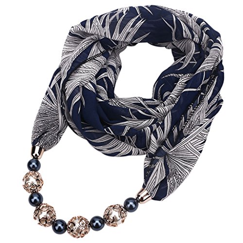 S-TROUBLE Mujeres Floral Impresión Bufanda Chiffon Collar Colgante Joyería Headwrap Hijab Soft