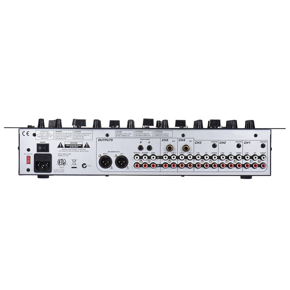 Mesa de Mezclas,ERYUE Profesional de 5 canales para DJ de montaje en rack mezclador estéreo consola de mezclas