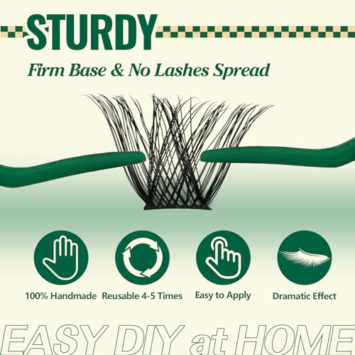 Image of Lash Clusters 96pcs Eyelash Clusters D Curl 18-24MIX Cluster Lashes KEYYOU Volume Wispy Lash Extension Soft&Comfortable Easy DIY at Home(Y01,D-18-24MIX)