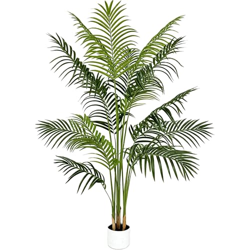 5ft Artificial Palm Tree &ndash; Realistic Fake Palm Tree Decor for Indoor & Outdoor &ndash; Large Tropical...