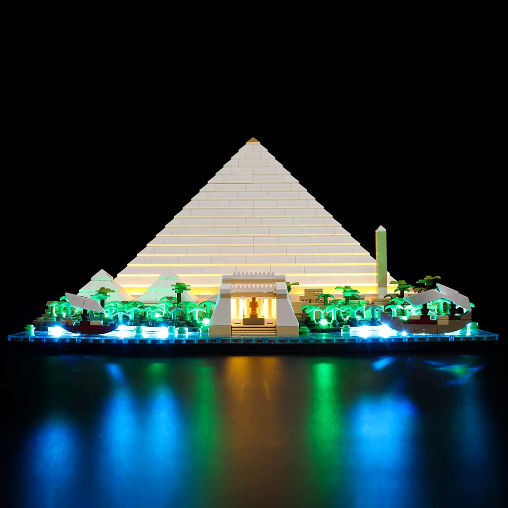 Kyglaring LED Lighting Kit Designed for Lego Great Pyramid of Giza 21058 (No Model) Architecture Landmark Collection Model Building Set