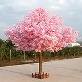 Cerezo Rosa Simulación, Gran Árbol De Cerezo Japonés Artificial De Color Rosa - Decoración De Cerezo - Árbol De Cerezo En Flor - Decoración De Flores De Seda Hecha A Mano Para Bodas, Eventos,(1.2*1.2m