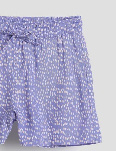 Image of Amazon Brand - Symbol Girls Flared Fit Printed Rayon Shorts | Elasticated Waistband | Age 2-14 Years
