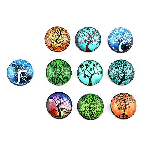 Yalis 10 Pcs Creative Refrigerator Life Trees Pushpins