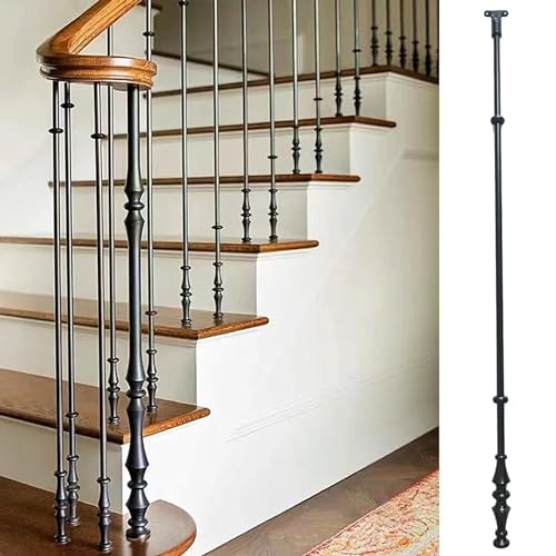 Rampe ronde réglable de 65 à 95 cm pour escalier intérieur