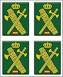 Acabado con gota de resina Artimagen Pegatina rectángulos Logo Guardia Civil 4 uds. 22X28 mm/ud. Resina