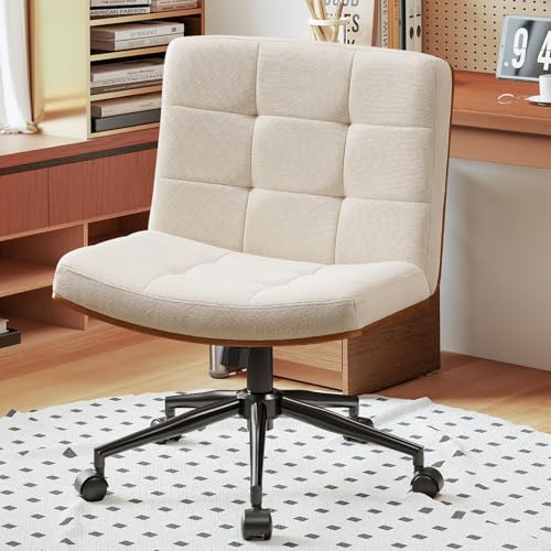 Höhenverstellbarer Bürostuhl mit Massivholz-Rücken &...