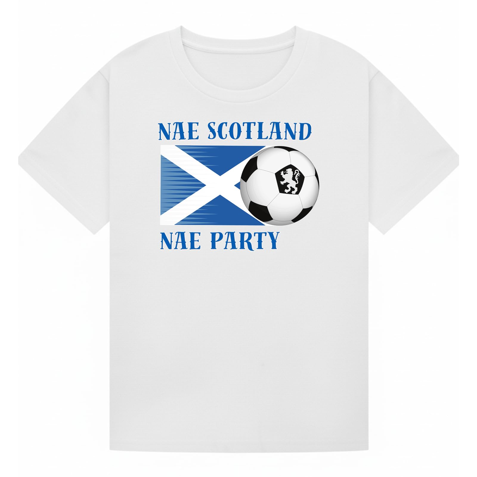 Nae Scotland Nae Party Sports Football Mens Graphic T-Shirt Retro Novelty Soccer Fan Tee Scottish Heritage Sportswear Apparel White L