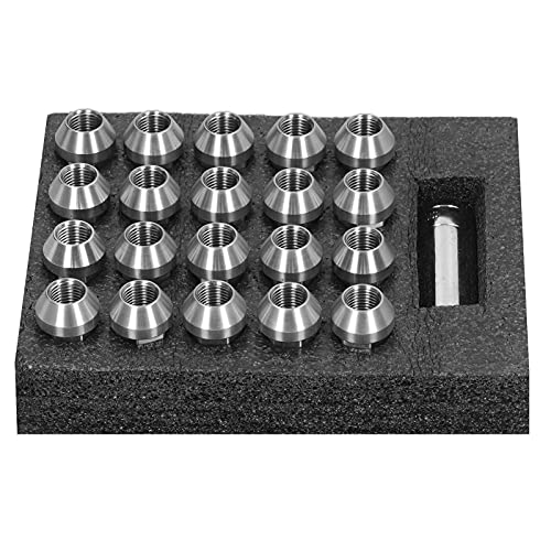 Image of Wheel Lug Nuts 20pcs Wheel Lug Nuts M14x1 5 Thread 2in Height T304 Stainless Steel AntiCorrosion Locking Lug Nuts