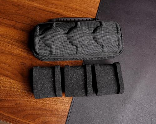 Image of Street27 Travel Watch Case Organizer Watch Box With Zipper Heavy Duty Portable Travel Friendly Case Fits all Wristwatches & Smart Watches Up To 60MM Compatible for Apple Watch (Black(3 Slots))