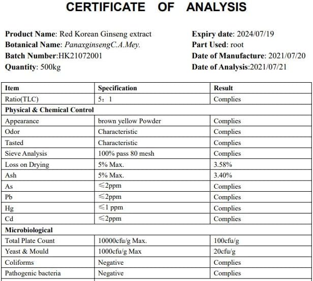 Miniatura 3 de Polvo de extracto de ginseng coreano rojo 50 g 1.76 oz