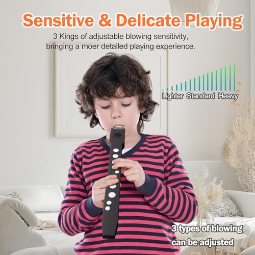 electric saxophone digital wind instrument set with midi connectivity 10 musical tones bluetooth midi and rechargeable battery - ideal for beginners and professionals ewi instrument