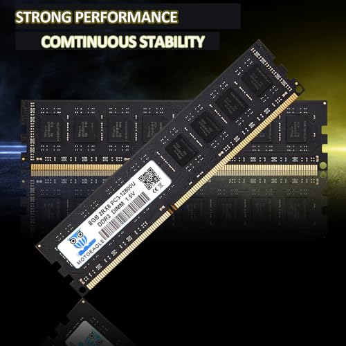 Image of 8GB DDR3 1600MHz PC3-12800U-11 Non ECC Unbuffered 1.5V 2Rx8 Dual Rank 240 Pin UDIMM Desktop Memory RAM Module Upgrade