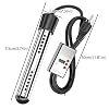 2000w Portable Water Heater, Immersion Heater, 304 Stainless Steel, Digital Display Thermostat, Auto Overheating Cut-Out, Fast Heating In Mins, for Camping Bucket Bathtub Small Pool
