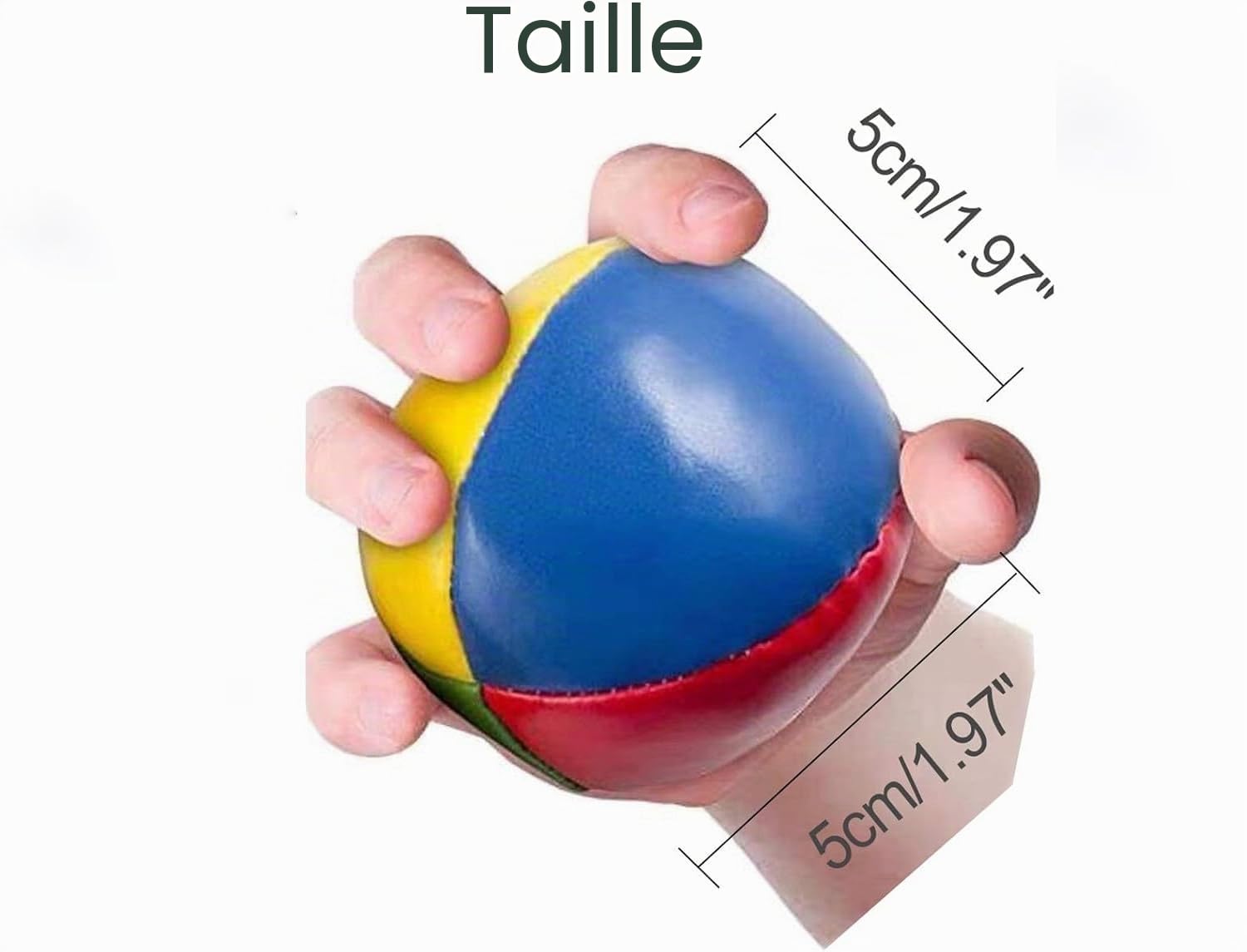 Ensemble de Balles de Jonglage 15Pcs, Jeux de Balle Colorées pour Enfants Adultes Débutants avec Sac de Rangement